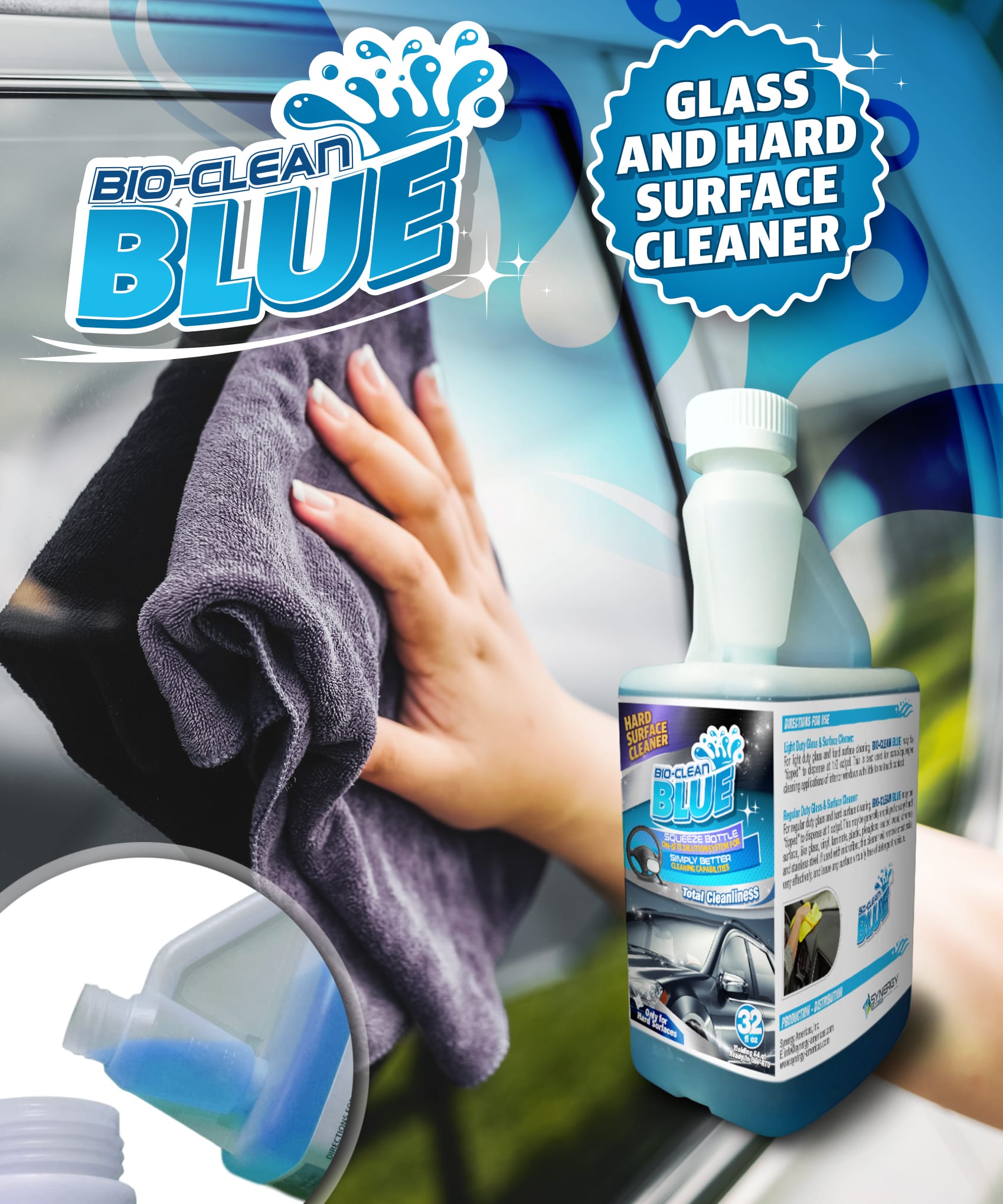Bio-Clean: BLUE - Glass & Surface Cleaner
