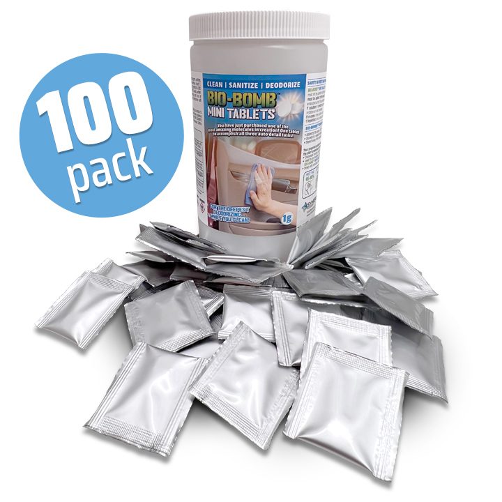 Bio-Bomb Minis: Dissolvable Cleaning and Deodorizing Tablets 100 pack